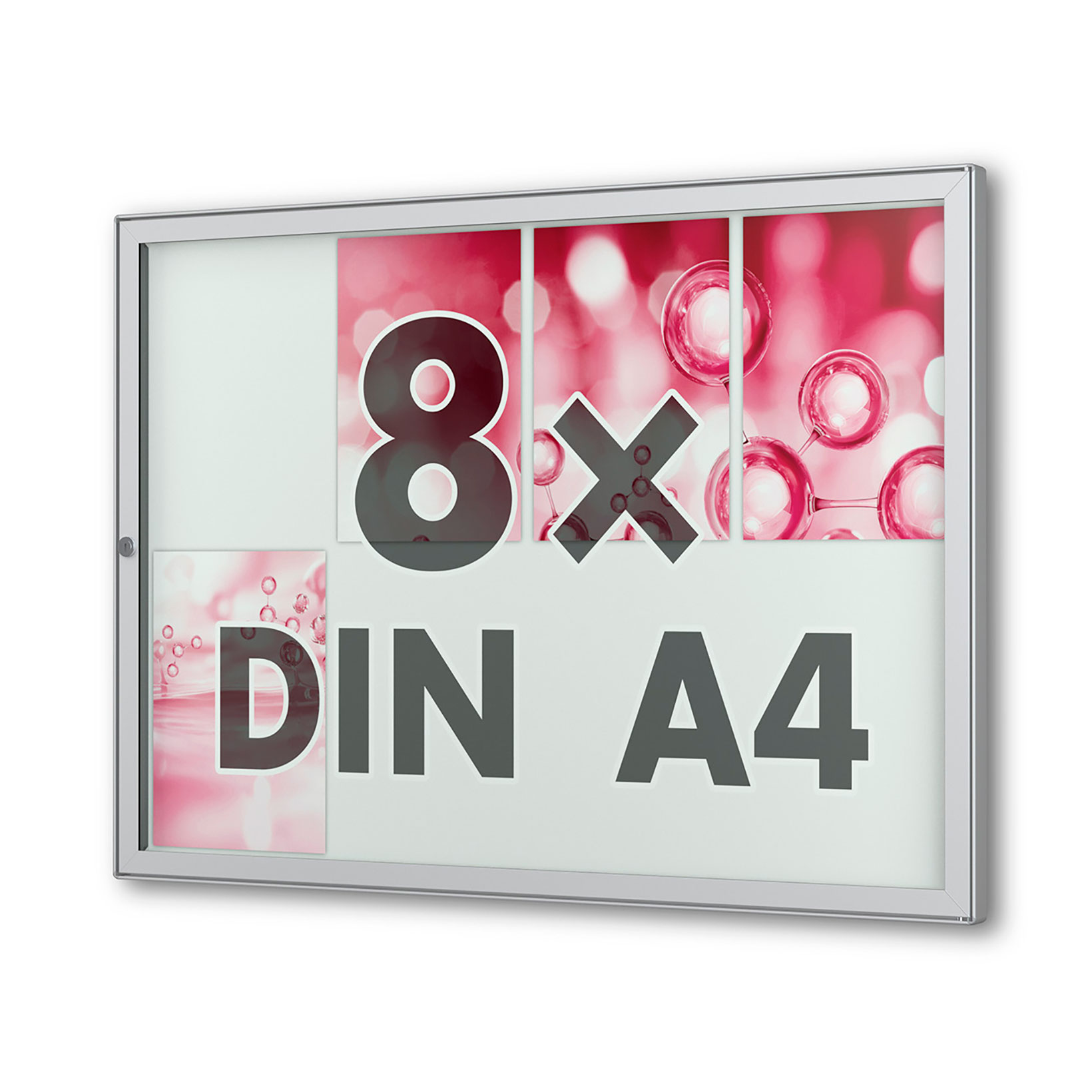 8 x DIN A4 Flachschaukasten Tesus - quer - gerundet 8 x DIN A4 Flachschaukasten Tesus - quer - gerundet